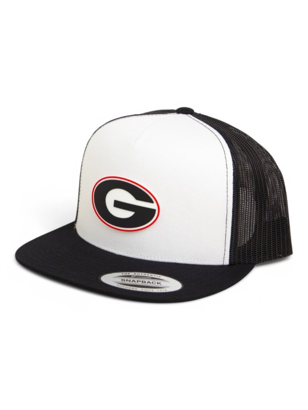 Georgia Bulldogs Power G 3D YP Snapback Flat Bill Trucker Hat- White/ Black